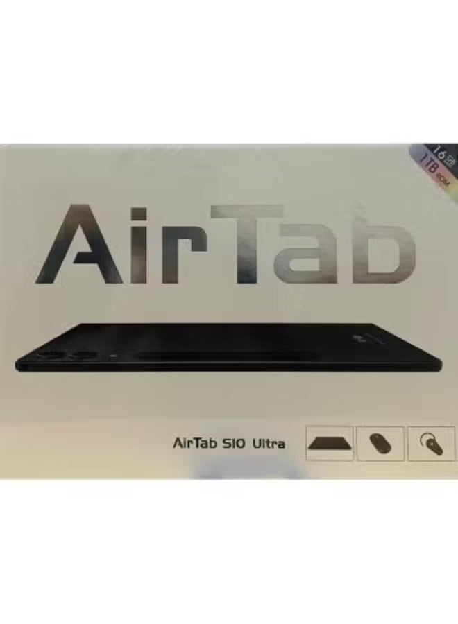 AIR TAB S10 Ultra 5G Android Tablet 10.1-Inch Display – 16GB RAM, 1TB Storage, 10000mAh Battery, Dual Camera, Face Unlock, Wireless Arabic Keyboard, Gold – Powerful Performance & Sleek Design - Image 2